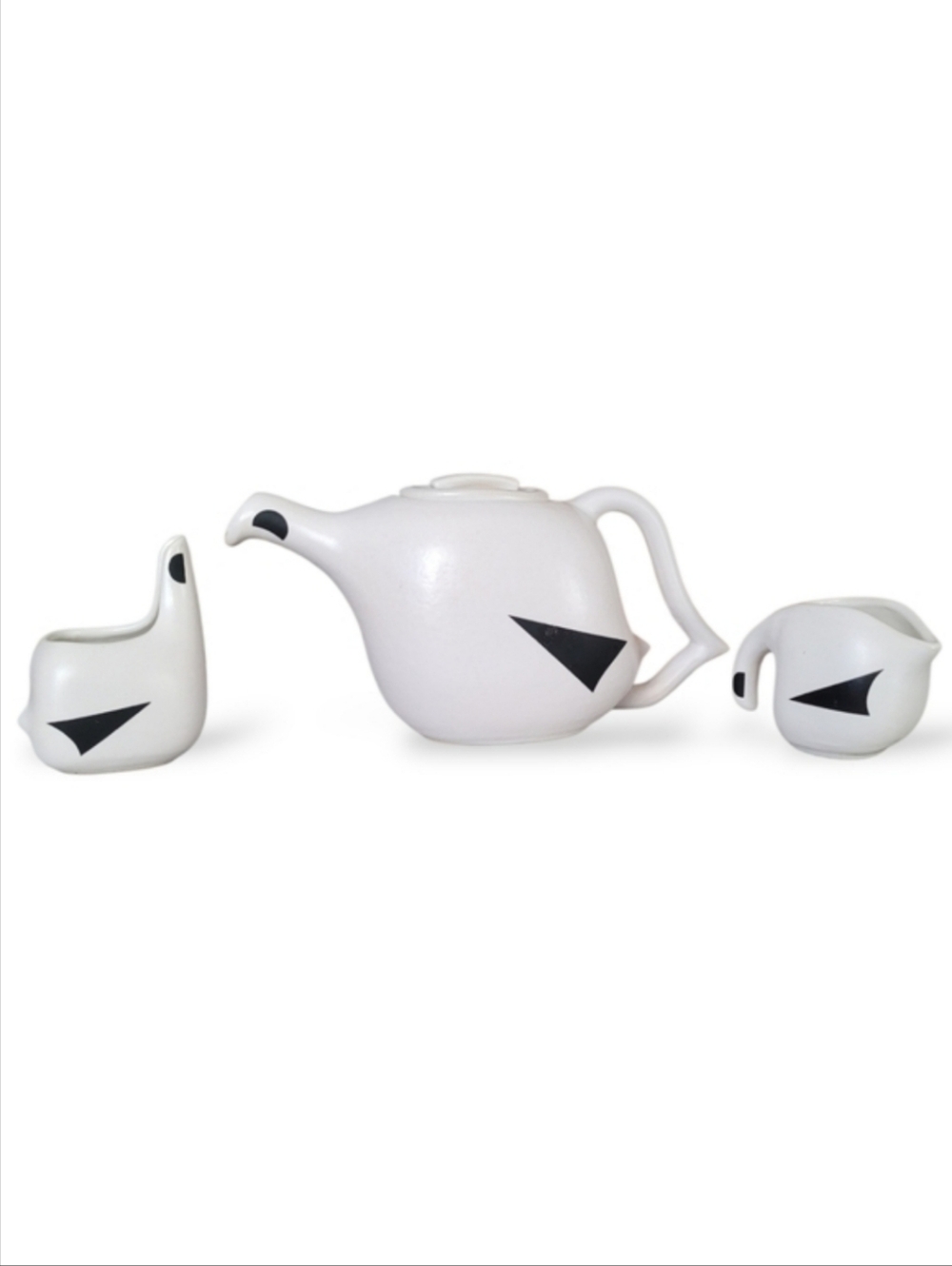 Beauceware Ptarmigan Doug Funk MCM Teapot Creamer Sugar Set Vintage - Picture 4 of 13